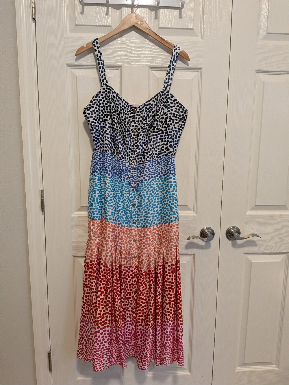 Philosophy Rainbow Tiered Midi Dress